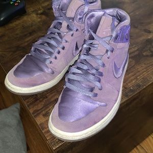 Nike Jordan 1s Women’s Purple satin/suede 7.5